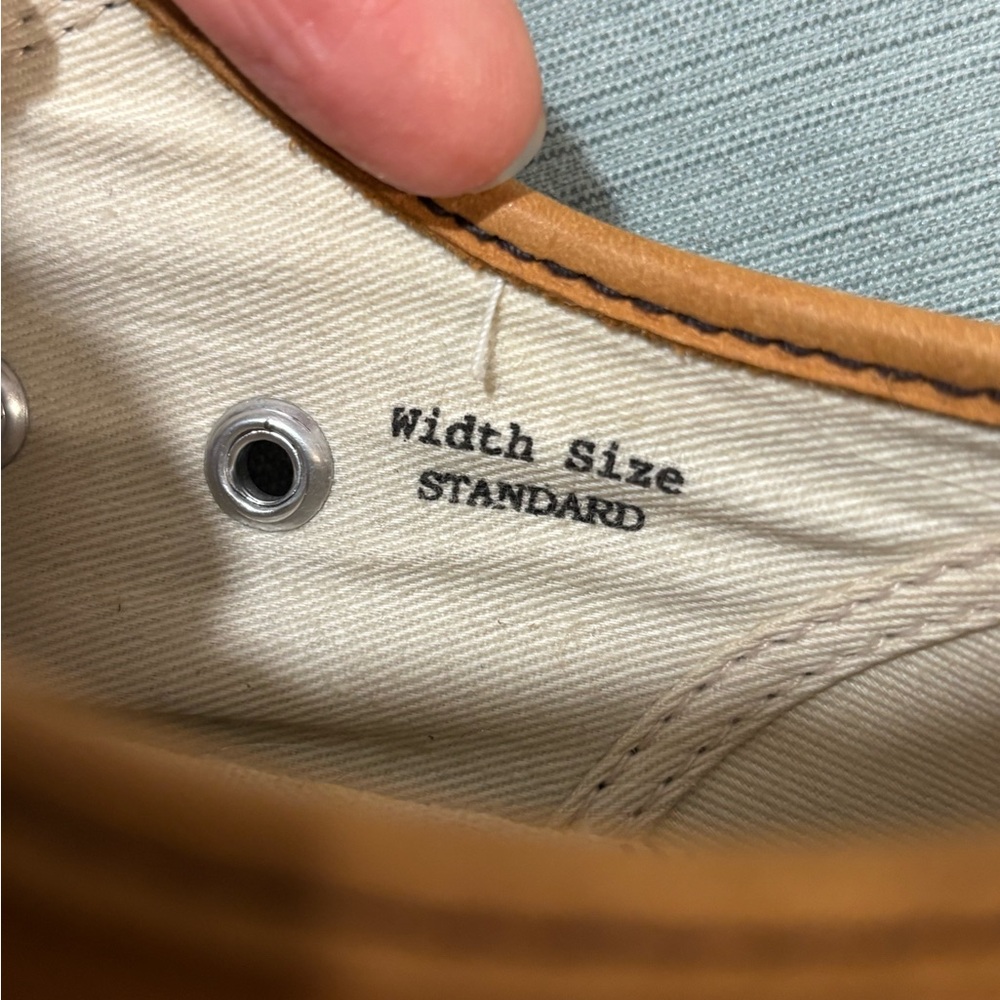 P.F. Flyers Tan and Cream Leather Sneakers Women’s 7 lace up - Picture 8 of 9